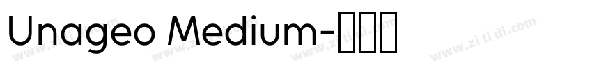 Unageo Medium字体转换